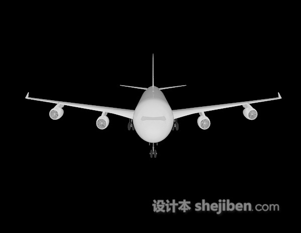 现代风格飞机3d模型下载