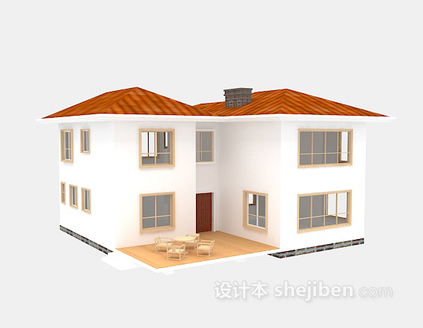 免费免费欧式别墅3d模型下载