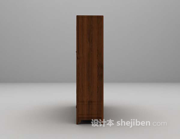 欧式风格棕色衣柜3d模型下载