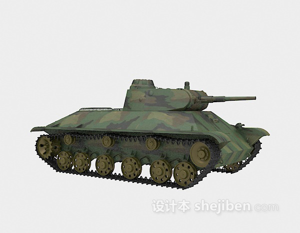 现代风格坦克免费3d模型下载
