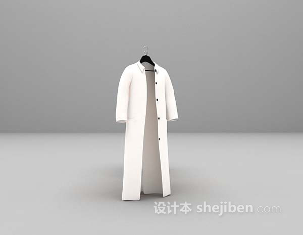 现代风格白色衣服3d模型下载