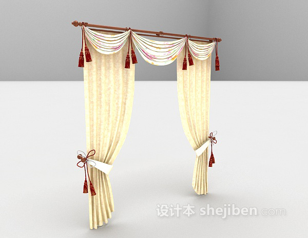 设计本窗帘欣赏3d模型下载