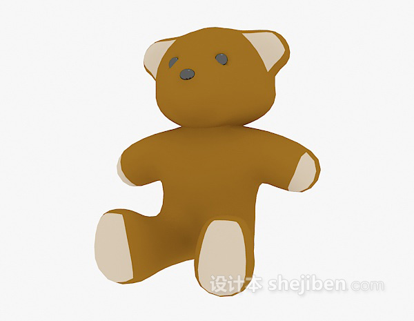 现代风格小熊玩具3d模型下载