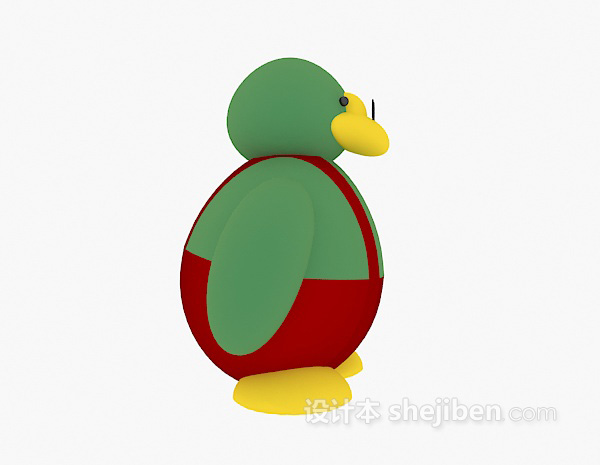 现代风格玩具企鹅3d模型下载