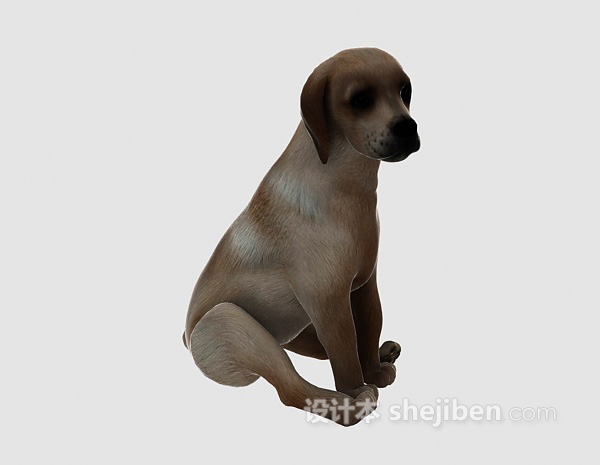 设计本小狗动物 3d模型下载