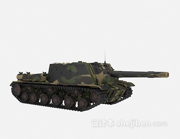 现代风格霸气军事装备坦克3d模型下载