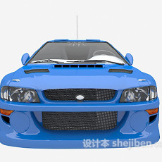 蓝色跑车免费3d模型下载