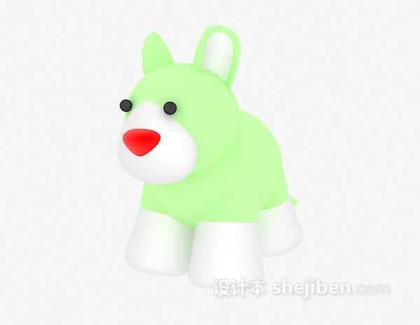 免费绿色的儿童玩具3d模型下载