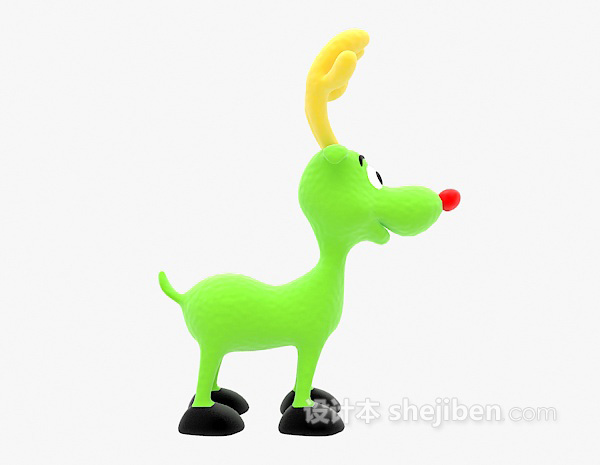 现代风格儿童动物玩具长颈鹿3d模型下载