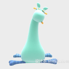 卧地长颈鹿玩具Max3d模型下载