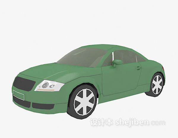设计本绿色的车辆3d模型下载