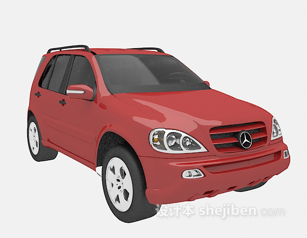 设计本红色小车3d模型下载