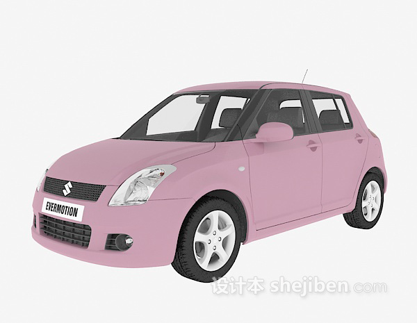 免费紫色车辆3d模型下载