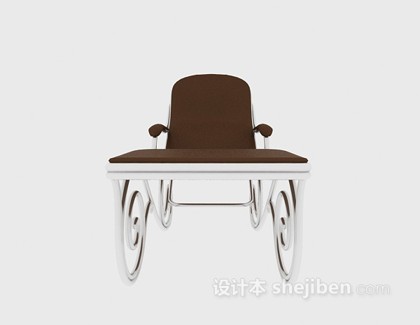 欧式风格欧式皮质躺椅3d模型下载