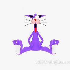 紫色狐狸玩具3d模型下载