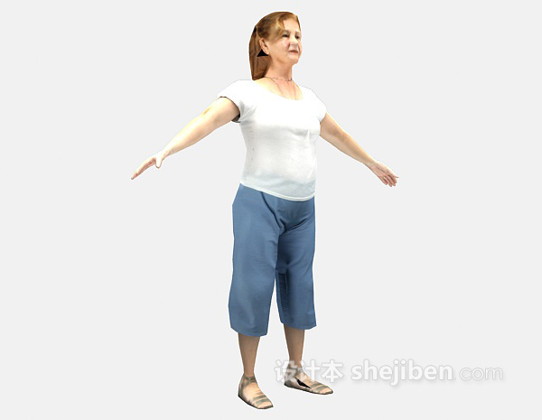 设计本微胖女士3d模型下载