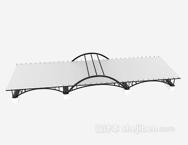 设计本现代大桥3d模型下载