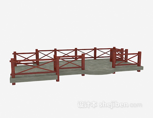 免费中式桥梁3d模型下载