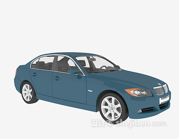 设计本蓝色车辆3d模型下载