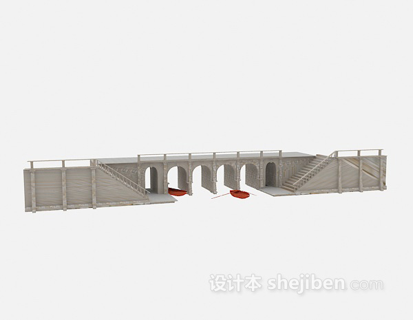 免费古代桥梁3d模型下载