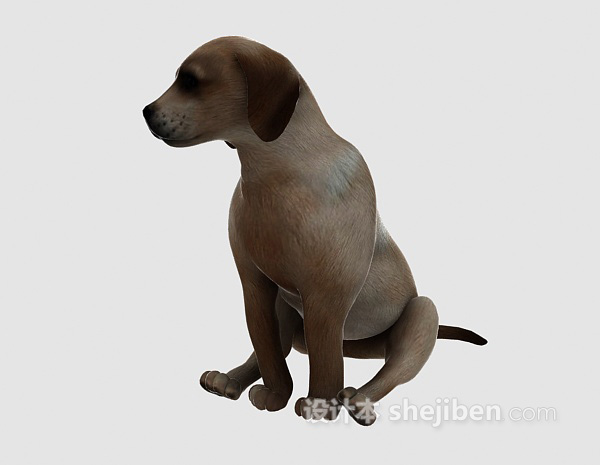 免费小狗动物 3d模型下载