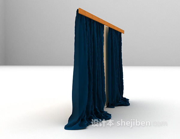 现代风格窗帘3d模型下载