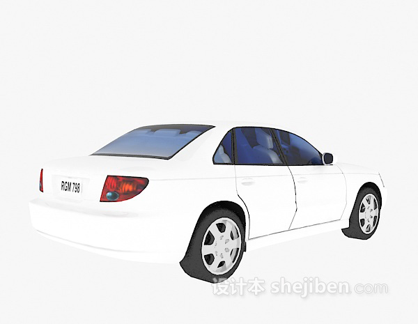 免费白色max汽车免费3d模型下载