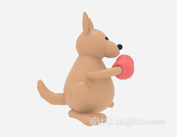 现代风格儿童玩具拳击袋鼠 3d模型下载
