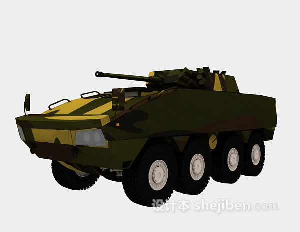 现代风格军事装备坦克3d模型下载