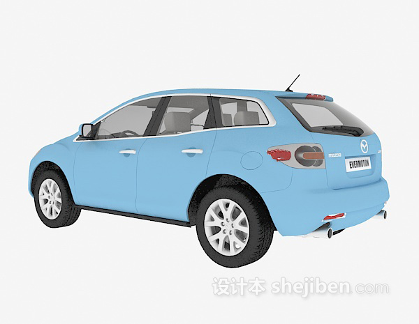 设计本蓝色车辆免费3d模型下载