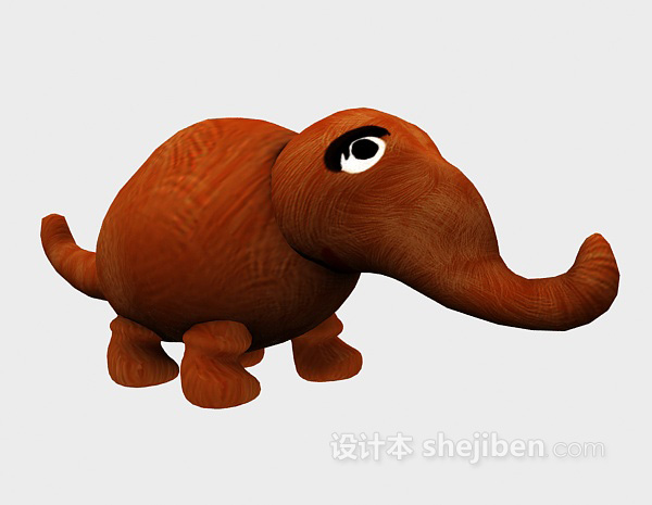 设计本棕色的儿童玩具 3d模型下载