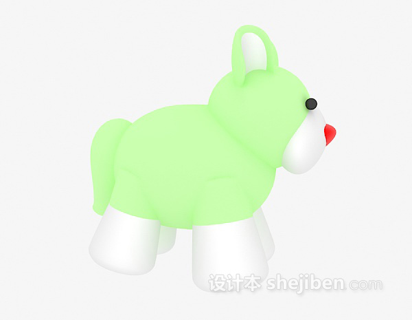 现代风格绿色的儿童玩具3d模型下载