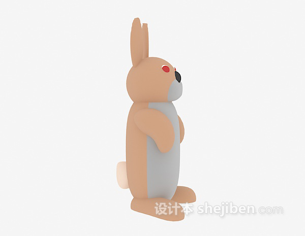 现代风格儿童玩具兔子3d模型下载