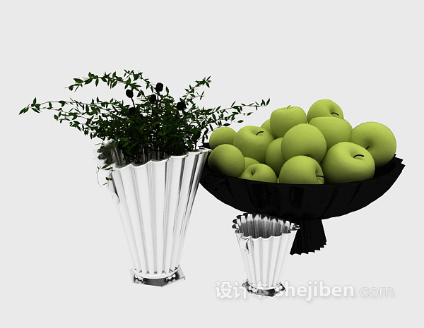 设计本现代果盘组合水果3d模型下载