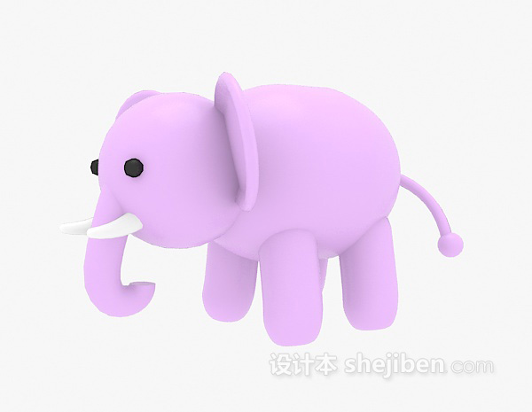 免费儿童玩具小象3d模型下载