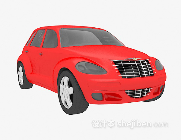 设计本红色私家车3d模型下载