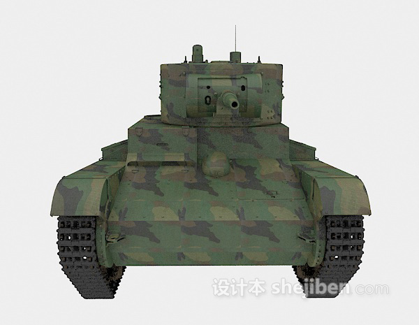 现代风格武器坦克3d模型下载