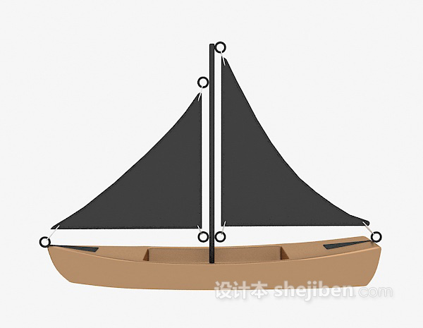 小帆船3d模型下载