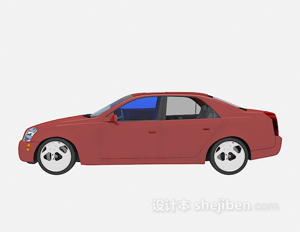 现代风格红色max汽车免费3d模型下载