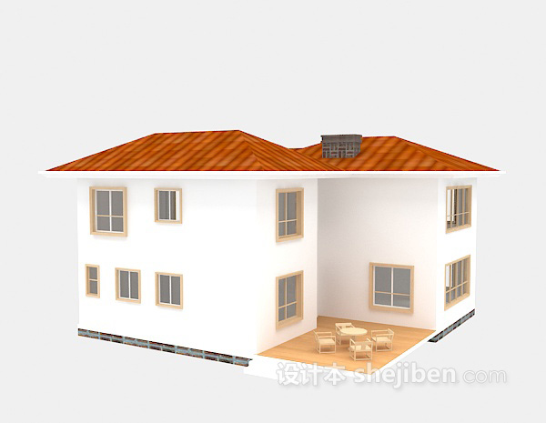 欧式风格免费欧式别墅3d模型下载