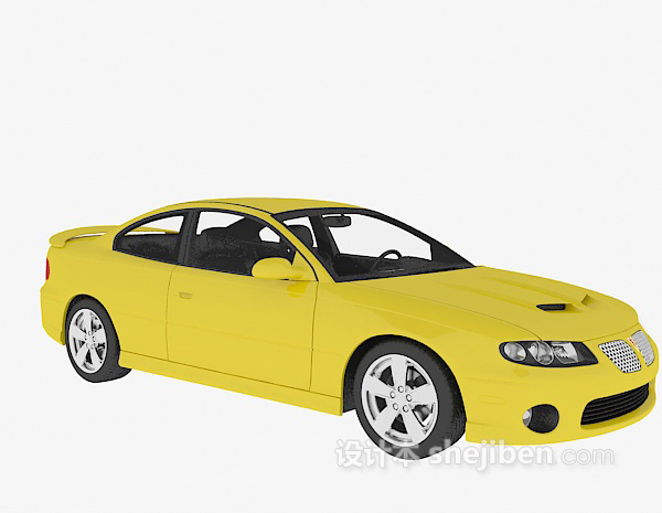 设计本免费黄色汽车3d模型下载