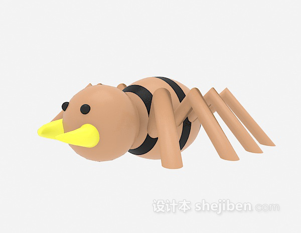 免费儿童玩具蚂蚁3d模型下载