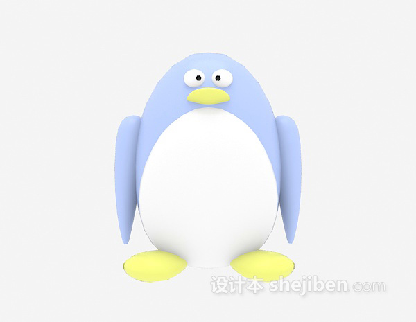 儿童玩具企鹅 3d模型下载