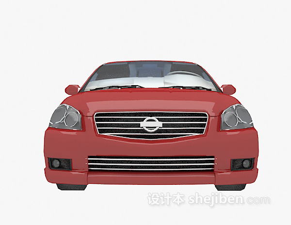 汽车红色的3d模型下载