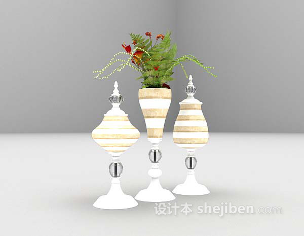 免费花瓶装饰3d模型下载