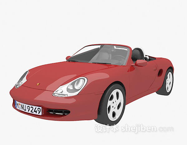 设计本红色跑车欣赏3d模型下载