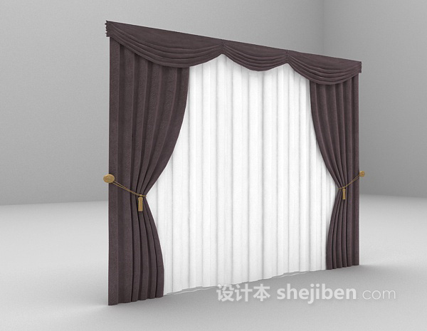 设计本装饰窗帘3d模型下载
