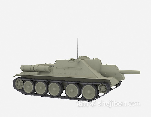 现代风格灰色坦克3d模型下载
