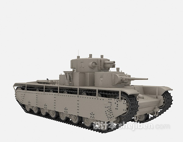 现代风格坦克3d模型下载