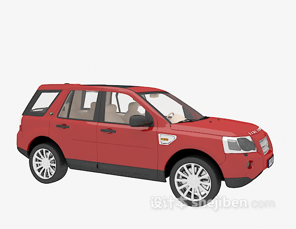 现代风格红色大空间汽车3d模型下载